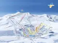 Carte des pistes de ski de Super Besse. Idéal pour savoir que faire à Super Besse sans neige : ski de fond, patinoire, centre ludo-sportif.