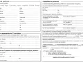 Formulaire de renseignements pour un voyage scolaire, avec sections sur les parents, le responsable de l'inscription et les modalités de paiement.