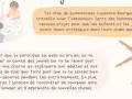 Dessin d'enfants apprenant et d'une gymnaste en action.