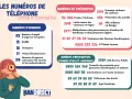 Affiche 119 à imprimer : numéros d'urgence, de prévention et d'information utiles.