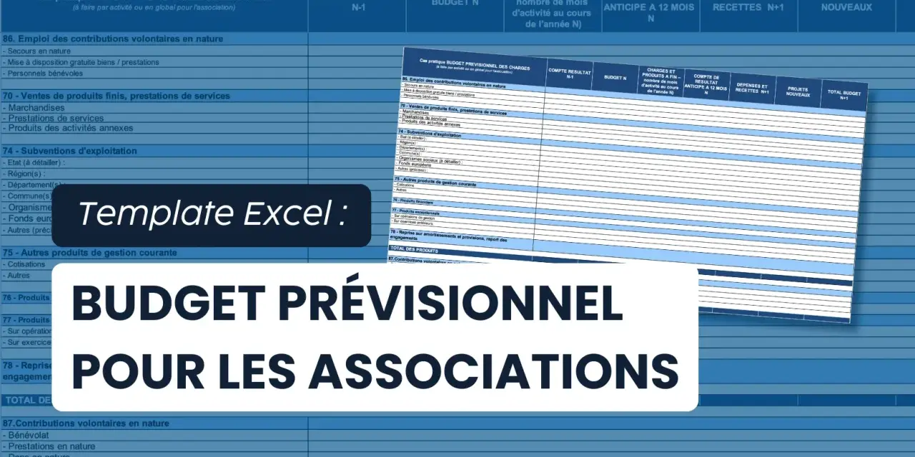 Budget prévisionnel pour associations, incluant les subventions, les contributions volontaires en nature et les dons.