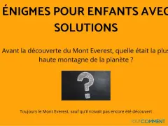 Une énigme facile pour enfants : avant sa découverte, quelle était la plus haute montagne ? Le Mont Everest, bien sûr !