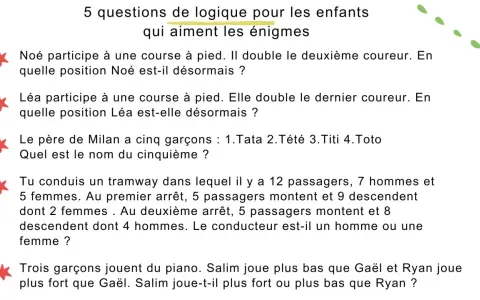 Devinette 8-10 ans avec réponse : 5 questions de logique pour enfants. Qui est le conducteur du tramway ?
