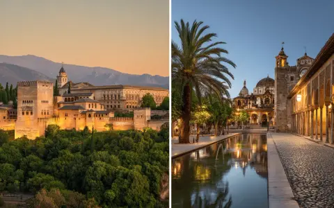 La splendeur de l'Alhambra à Grenade, contrastant avec l'élégance mauresque de Cordoue.
