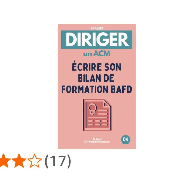 Guide pour le BPJEPS direction ACM : écrire son bilan de formation BAFD.
