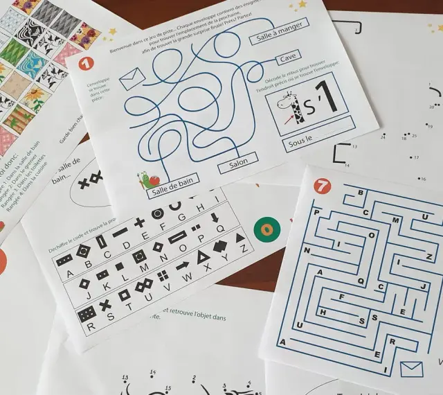 Jeux et énigmes pour un enfant de 12 ans : labyrinthes, rébus, codes secrets et jeux de piste pour une chasse au trésor amusante.