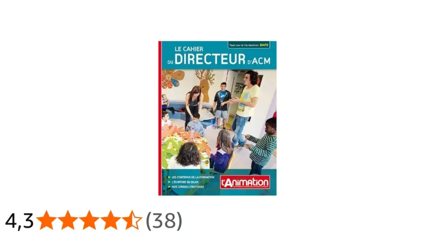 Couverture d'un cahier sur la formation BAFD, montrant un groupe d'adultes et d'enfants lors d'une activité.