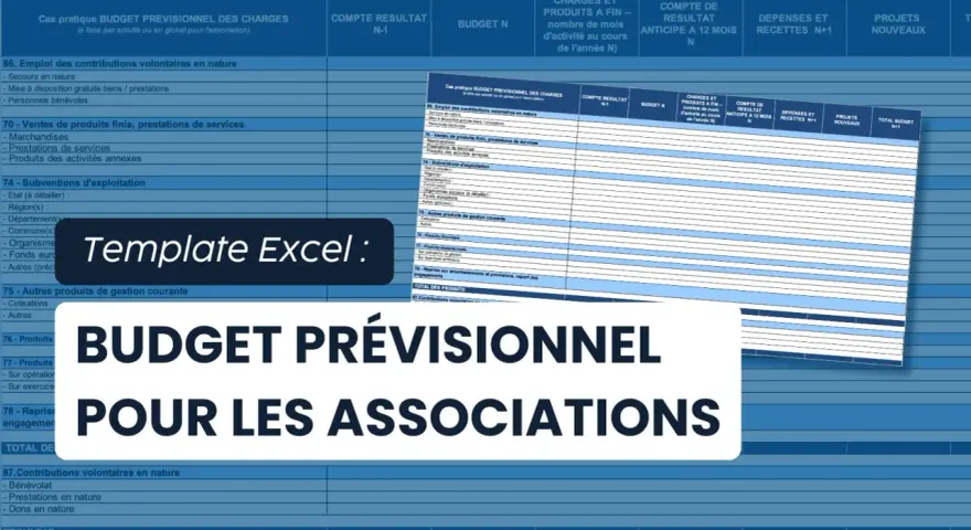 Budget prévisionnel pour associations, incluant les subventions, les contributions volontaires en nature et les dons.