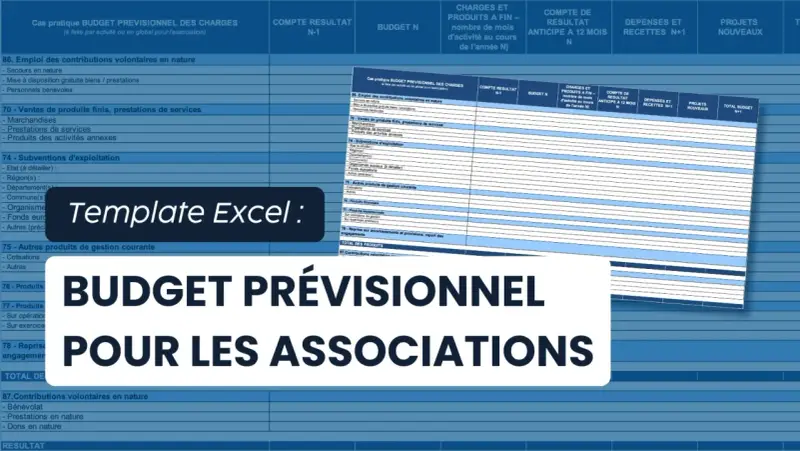 Budget prévisionnel pour associations, incluant les subventions, les contributions volontaires en nature et les dons.